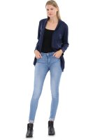 Strickjacke lang meliert Weste 5021 (dunkelblau)
