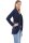 Strickjacke lang meliert Weste 5021 (dunkelblau)