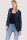 Strickjacke lang meliert Weste 5021 (dunkelblau)