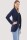 Strickjacke lang meliert Weste 5021 (dunkelblau)