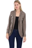 Strickjacke lang meliert Weste 5021 (fango)