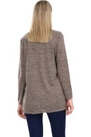 Strickjacke lang meliert Weste 5021 (fango)
