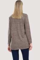 Strickjacke lang meliert Weste 5021 (fango)