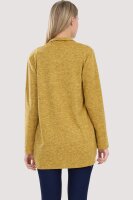 Strickjacke lang meliert Weste 5021 (dunkelgelb)