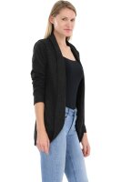 Strickjacke lang meliert Weste 5021 (dunkelgrau)