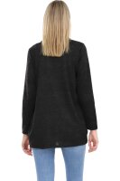 Strickjacke lang meliert Weste 5021 (dunkelgrau)