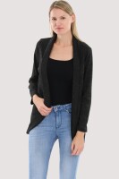 Strickjacke lang meliert Weste 5021 (dunkelgrau)