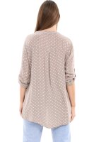 Bluse mit Punkten und ¾ Armen 3419 (fango)