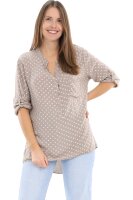 Bluse mit Punkten und ¾ Armen 3419 (fango)