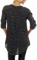 Bluse mit Leoparden Print 6702 (dunkelgrau)