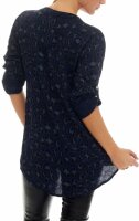 Bluse mit Leoparden Print 6702 (dunkelblau)