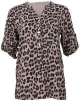 Bluse mit Leoparden Print 6702 (fango)
