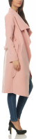 Mantel lang mit Wasserfall Schnitt Coat 3040 (rosa)