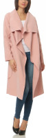 Mantel lang mit Wasserfall Schnitt Coat 3040 (rosa)