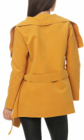 Mantel kurz mit Wasserfall Schnitt Coat 3041 (dunkelgelb)