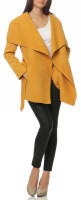 Mantel kurz mit Wasserfall Schnitt Coat 3041 (dunkelgelb)