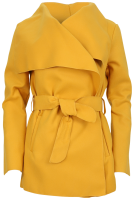 Mantel kurz mit Wasserfall Schnitt Coat 3041 (dunkelgelb)