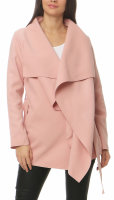 Mantel kurz mit Wasserfall Schnitt Coat 3041 (rosa)