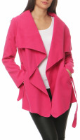Mantel kurz mit Wasserfall Schnitt Coat 3041 (rosa)