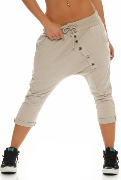 kurze Hose mit Knopfleiste Baggy 8015 (beige)