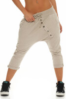 kurze Hose mit Knopfleiste Baggy 8015 (beige)