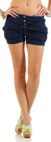 Hotpants in Unifarben Shorts 6086 (dunkelblau, L)