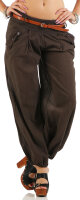 Chino Hose in Unifarben Pumphose 6017 (dunkelbraun, XL)
