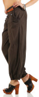 Chino Hose in Unifarben Pumphose 6017 (dunkelbraun, XL)