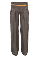 Chino Hose in Unifarben Pumphose 6017 (dunkelbraun, XL)