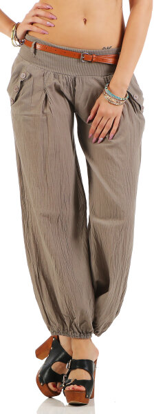 Chino Hose in Unifarben Pumphose 6017 (fango, S)