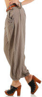 Chino Hose in Unifarben Pumphose 6017 (fango, L)