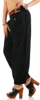 Chino Hose in Unifarben Pumphose 6017 (schwarz, M)