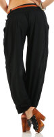 Chino Hose in Unifarben Pumphose 6017 (schwarz, XL)
