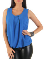 Bluse ärmellos Shirt 6879 (blau)