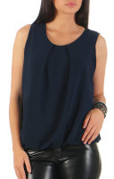 Bluse ärmellos Shirt 6879 (dunkelblau)