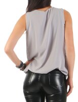 Bluse ärmellos Shirt 6879 (hellgrau)