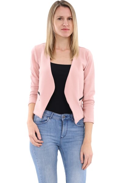 Blazer im Basic-Look Jacke 6040 Damen (rosa L)