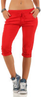 kurze Hose in Unifarben Pants 83701 (rot)