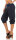 Capri Hose aus Leinen Stoffhose 6302 (dunkelblau, L)