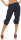 Capri Hose aus Leinen Stoffhose 6302 (dunkelblau, L)