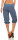 Capri Hose aus Leinen Stoffhose 6302 (jeansblau, S)