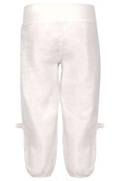 Capri Hose aus Leinen Stoffhose 6302 (weiß, M)