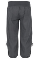 Capri Hose aus Leinen Stoffhose 6302 (dunkelgrau, S)