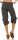 Capri Hose aus Leinen Stoffhose 6302 (dunkelgrau, S)