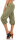 Capri Hose aus Leinen Stoffhose 6302 (oliv, L)