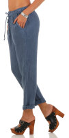 Stoffhose aus Leinen Chino 6816 (jeansblau, M)