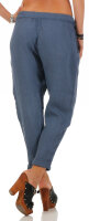 Stoffhose aus Leinen Chino 6816 (jeansblau, M)