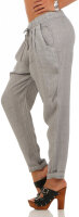 Stoffhose aus Leinen Chino 6816 (hellgrau, M)