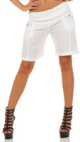 Bermuda aus Leinen Shorts 3001 (weiß, XL)