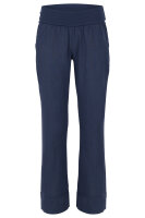 Hose aus Leinen in Unifarben 8064 (dunkelblau, S)